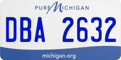 MI license plate DBA2632