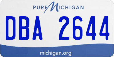 MI license plate DBA2644