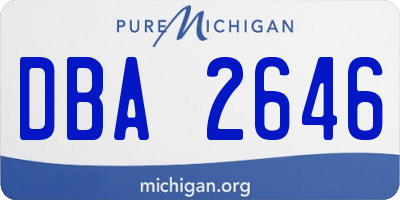 MI license plate DBA2646