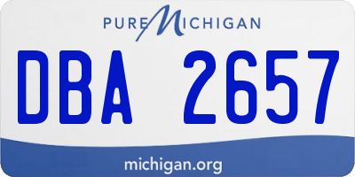 MI license plate DBA2657