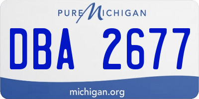 MI license plate DBA2677