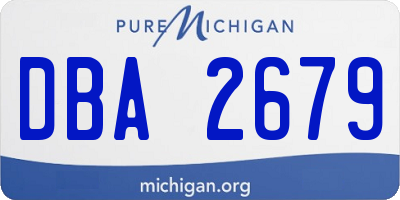 MI license plate DBA2679