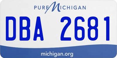 MI license plate DBA2681