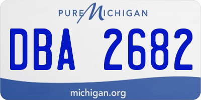 MI license plate DBA2682