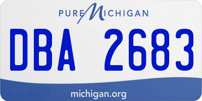 MI license plate DBA2683