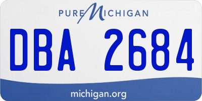 MI license plate DBA2684