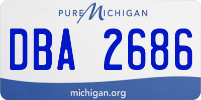 MI license plate DBA2686