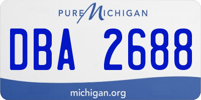 MI license plate DBA2688