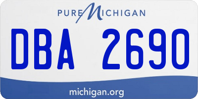 MI license plate DBA2690