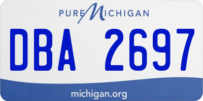 MI license plate DBA2697