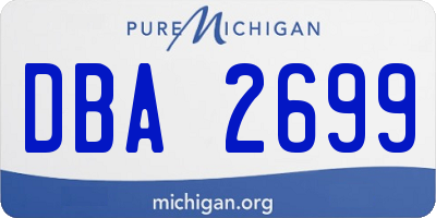 MI license plate DBA2699