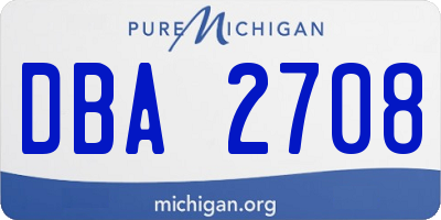 MI license plate DBA2708