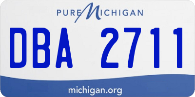 MI license plate DBA2711