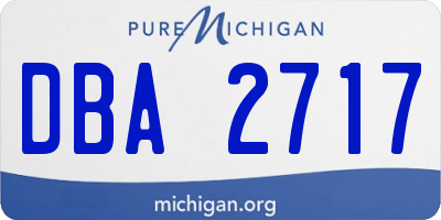 MI license plate DBA2717