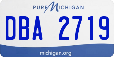 MI license plate DBA2719