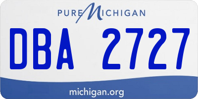 MI license plate DBA2727