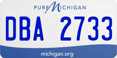 MI license plate DBA2733