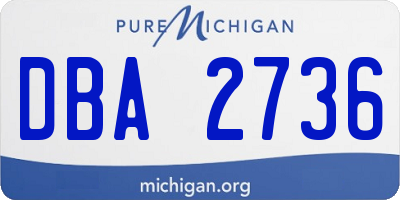 MI license plate DBA2736