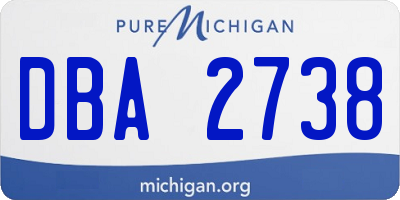 MI license plate DBA2738