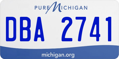 MI license plate DBA2741