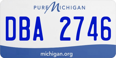 MI license plate DBA2746