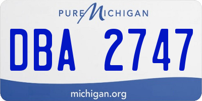 MI license plate DBA2747