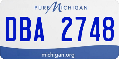 MI license plate DBA2748