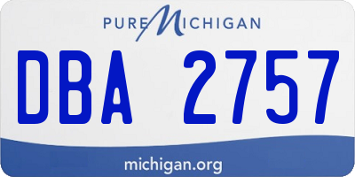 MI license plate DBA2757