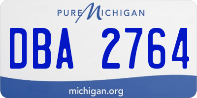 MI license plate DBA2764