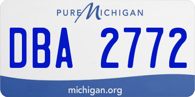 MI license plate DBA2772