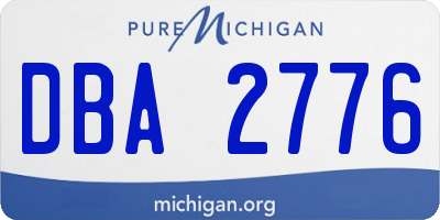 MI license plate DBA2776