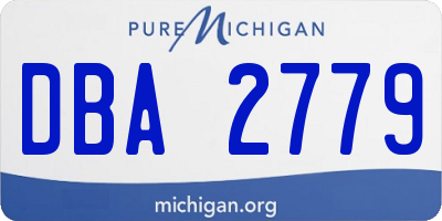 MI license plate DBA2779