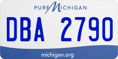 MI license plate DBA2790