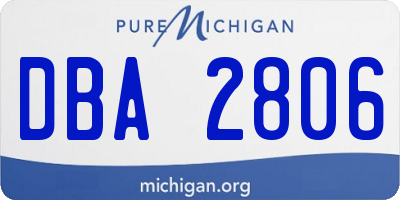 MI license plate DBA2806