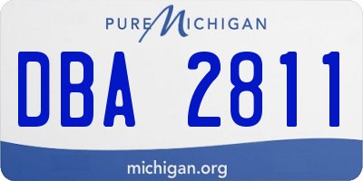 MI license plate DBA2811