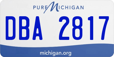 MI license plate DBA2817