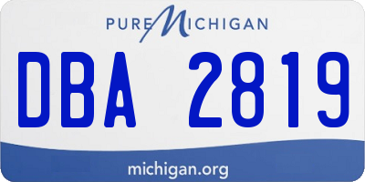 MI license plate DBA2819