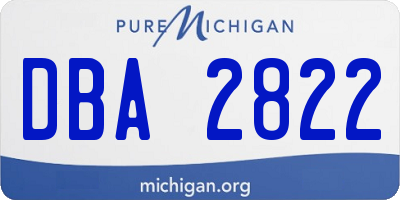 MI license plate DBA2822