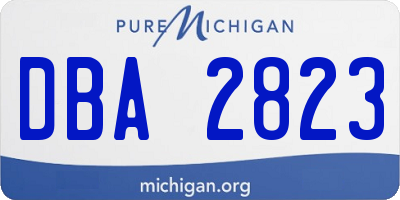 MI license plate DBA2823