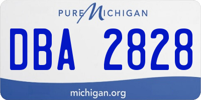 MI license plate DBA2828