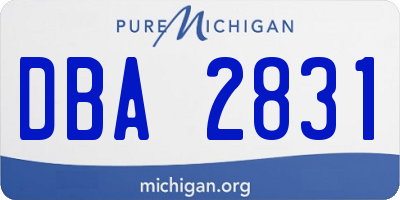 MI license plate DBA2831