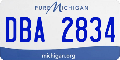 MI license plate DBA2834