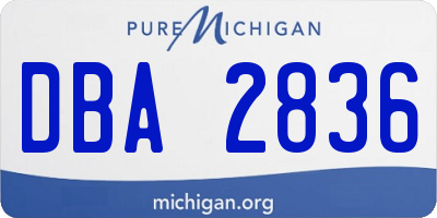 MI license plate DBA2836