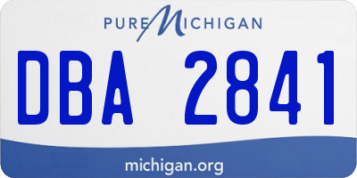 MI license plate DBA2841