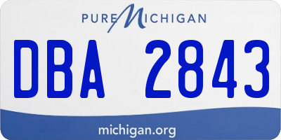 MI license plate DBA2843
