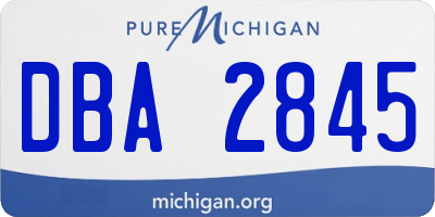 MI license plate DBA2845