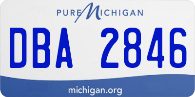 MI license plate DBA2846