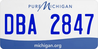 MI license plate DBA2847