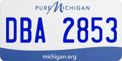 MI license plate DBA2853