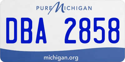 MI license plate DBA2858
